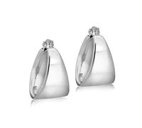 Tuscany Silver Women's Sterling Silver Graduated Electroform Creole Earrings