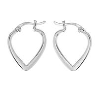 Tuscany Silver Women's Sterling Silver Heart Creole Earrings of 17.3 x 19 mm