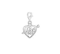 Tuscany Silver Women's Sterling Silver I LOVE YOU Heart Charm