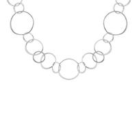 Tuscany Silver Women's Sterling Silver Multi Ring Necklace of 46cm/18