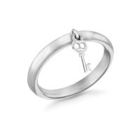 Tuscany Silver Women's Sterling Silver Rhodium Plated Key Ring - Size L