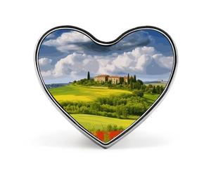 Tuscany Spring Buttons Pin Memorial Boutonniere for Wedding Groom Bride, Customize Lapel Heart Pin for Christmas, Men Women Costume Decorative Fashionable Brooches