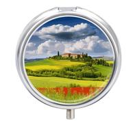 Tuscany Spring Pill Box Cute Medicine Organizer Travel Pillbox Waterproof Portable Pill Container Holder to Hold Vitamins Medication Fish Oil and Supplements