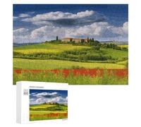 Tuscany Spring Puzzles for Adults Wooden Jigsaw Puzzle with Storage Box Personalized Exquisite Wooden Puzzle for Home Wall Decorative Puzzles&Relaxing Gifts 300 PCS Pieces