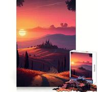 Tuscany Sunset Puzzles for Adults 1000 Puzzles Analytical Skill Leisure Escape Tight Join Seasonal Gift (38x52cm)