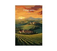 Tuscany Travel Poster Canvas Poster Wall Art Decor Print Picture Paintings for Living Room Bedroom Decoration 24x36inch(60x90cm)