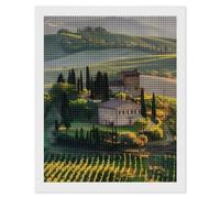 Tuscany Vineyard Diamond Art Painting Kits Square Full Drill Diamond Art Painting DIY Diamond Dot Arts Crafts 16"x20"