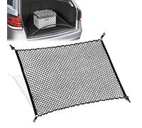 Tusenpy Car Trunk Net with 4 Hooks,90cm x 105cm Elastic Nylon Baggage Cargo Fixed Net,Flexible Cargo Organizer Net for Most Types of Cars