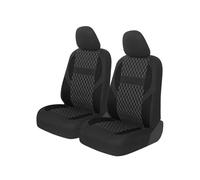 tusgt Car Seat Covers Universal Fit Most Brand Vehicle Seats Protector Classic Combination Of Black And Red Colors Seat Covers Protectors(2pcs Front Black)
