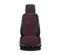 tusgt Cool Wooden Bead Car Seat Cushion Is Universal Physical Cooling Refreshing And Breathable Non-Slip Base Cloth Clothing Seat Covers Protectors(Wine Red)