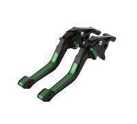 tusgt Motorbike Brake Clutch Lever for Kawasaki for ZZR1100 1200 for ZZR 1100 1200 Motorcycle Accessories 3D CNC Adjustable Brake Clutch Lever(Black Green)