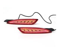 tusgt Rear Bumper Reflector Light For Mazda 3 Hatchback 2019-2020 LED Rear Bumper Brake Light Dynamic Turn Signal Light Reflector Stop Fog Lamp Car Brake Lamp