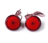 tusgt Rear Bumper Reflector Light For Scion For IQ 2008-2024 Car Tail Rear Bumper Reflector Lamp Round Tail Brake Stop Light (Red) Car Brake Lamp