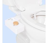 Tushy Classic 3.0 Bidet Toilet Seat Attachment - Self Cleaning Water Sprayer +Adjustable Pressure Nozzle, Angle Control, Easy Install (White/Bamboo)