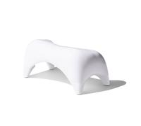 TUSHY Ottoman: A Premium Toilet Stool for The Bathroom, Modern Sleek Design | Squatting Position Helps Improves Bowel Health & Relieves Constipation | 7.5" Relaxed, White