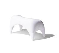 TUSHY Ottoman: Squatting Toilet Stool | Squatting Position Helps Improve Bowel Health, Reduce Strain & Relieve Constipation | 9" Tall, White