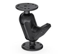 TUSITA 1.5" Universal Double Ball Mount with Two AMPS Round Plates, C Size Double Socket Arm - Short for Drill-Down Mounting