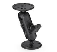 TUSITA 1" Universal Double Ball Mount with Two AMPS Round Plates, B Size Double Socket Arm - Medium for Drill-Down Mounting