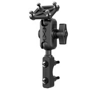 TUSITA Motorcycle GPS Mount Brake Clutch Reservoir Compatible with Garmin Montana, Zumo XT GPS -, Double Socket Arm - B Size Short