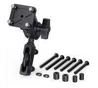 TUSITA Motorcycle GPS Mount Handlebar Brake Clutch Reservoir Compatible with Garmin Montana, Zumo XT GPS - Double Socket Arm - B Size Short