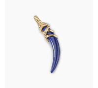 Tusk Amulet In 18ct Yellow Gold With Lapis, 42mm