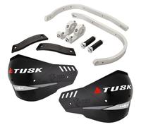 Tusk D-Flex Pro Adventure Handguards - Silver Aluminum Bar/Black Shields - Fits 7/8" Handlebars - Universal Fit - Compatible with SUZUKI DR-Z 400 & DR650 (2000-2025)
