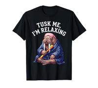 Tusk Me I'm Relaxing Walrus Bathrobe Funny Marine Mammal T-Shirt