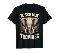 Tusks Not Trophies Elephant Wildlife Conservation T-Shirt