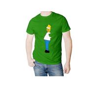 TusPersonalizables Cotton T-Shirt with Print Homer in Bush - T-Shirt Ideal for Fans, green, 3XL