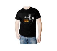 TusPersonalizables Rick and Morty Science Fiction Cotton T-Shirt, Black/White, L