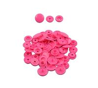 tusrai Bright Pink Plastic Snap Button Size 20 100Sets Sew On Plastic Snap Fasteners for Clothing Glossy T5 Round