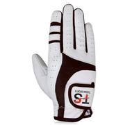 Tussan Sports Golf Glove Men's Durable Premium Leather Left Hand Right All Weather Grip Golfer Gloves Non Slip Flexible Golfing (Black Edition, XL, Right)