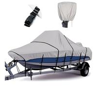 Tuszom Waterproof Center Console Boat Cover, Heavy Duty 800D Marine Grade Polyester Canvas Center Console Cover