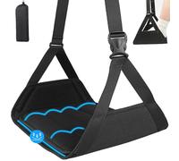 TUT Airplane Footrest Adjustable Foot Hammock, Plane Foot Hammock, Travel Essentials Hammock with Support Plates Thicked Memory Cotton Filling Foot Leg Rest for Long Flight Plane Trains Buses