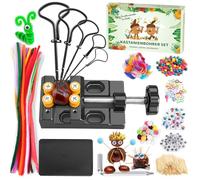 TUT Chestnut Drill Set for Kids with Chestnut Stand, Chestnut Craft Set, Chestnut Drill Set, DIY Set with 1.5-5mm Manual Drill and Craft Accessories
