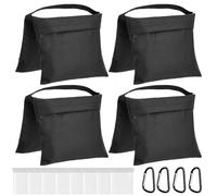 Tutamaz Durable Sandbags, Set of 4 Gazebo Weights Fabric Weighted Heavy Duty Sand Bags for Tripods Video Studios Garden Beach Parasol Gazebo Tent Photo Tripod Weights for Gazebo