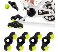 Tutamaz Pack of 4 Rocker Plate Feet, Indoor Cycling Tennis Balls, Foot Adapter, Shock Absorbing Core Training Equipment, Tennis Ball Feet for Wahoo Kickr Core Roller Trainer, with 8 Tennis Balls