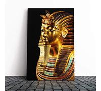 Tutankhamun Egypt Egyptian Mummy Canvas Print | Gallery Wrapped 30mm Frame Wall Art | 20x14 inches | Ready to Hang | Modern Picture | Living Room Bedroom Lounge Office