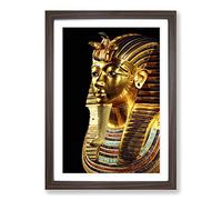 Tutankhamun Egypt Egyptian Mummy Framed Print | A2 Walnut Framed Wall Art | Ready to Hang | Modern Nature Picture | Living Room Bedroom Lounge Office