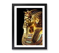 Tutankhamun Egypt Egyptian Mummy Framed Wall Art Print A2 Black