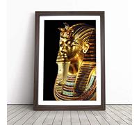 Tutankhamun Egypt Egyptian Mummy | Framed Wall Art Print | Modern Home Decor Picture | Ready to Hang Artwork for Living Room, Bedroom, Kitchen or Office | Multiple Sizes