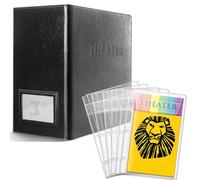tutata 3 inch Binder with Sleeevs, for Broadway and Theatre Program, Theater Program Holder with Cover, 40 Sleeves, Fits 5.5 × 8.5 Programs from Mid 1980s to Modern