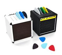 TUTHKOTH Guitar Pick Holder - 2 Pcs Vintage Amp Style Pick Storage Box, Desktop Decor for Guitarists - Holds 5 Picks Each, Miniature Amplifier Case, Music Gift for Hobbyists