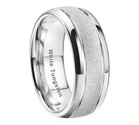TUTISS 6mm 8mm Black/Gold/Rose Gold/White Tungsten Rings for Men Women Fashion Engagement Wedding Bands Sandblasted Finish I Love You Engraved Comfort Fit, Metal, No Gemstone