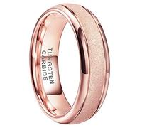 TUTISS 6mm 8mm Black/Gold/Rose Gold/White Tungsten Rings for Men Women Fashion Engagement Wedding Bands Sandblasted Finish I Love You Engraved Comfort Fit, Metal, No Gemstone
