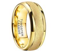 TUTISS 6mm 8mm Black/Gold/Rose Gold/White Tungsten Rings for Men Women Fashion Engagement Wedding Bands Sandblasted Finish I Love You Engraved Comfort Fit, Metal, No Gemstone