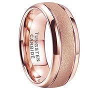 TUTISS 6mm 8mm Black/Gold/Rose Gold/White Tungsten Rings for Men Women Fashion Engagement Wedding Bands Sandblasted Finish I Love You Engraved Comfort Fit, Metal, No Gemstone