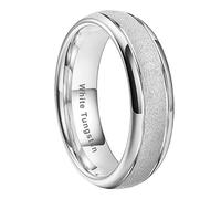 TUTISS 6mm 8mm Black/Gold/Rose Gold/White Tungsten Rings for Men Women Fashion Engagement Wedding Bands Sandblasted Finish I Love You Engraved Comfort Fit, Metal, No Gemstone
