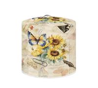 Tutolipy Appliance Dust Cover for 8 Quart Electric Pressure Cooker, Rice Cooker, Air Fryer - Vintage Butterfly Sunflower Design