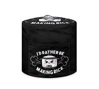Tutolipy I'd Rather Be Making Rice Pressure Cooker Cover Round Dust Cover Black Funny Designs Air Fryer Cover Kitchen Appliance